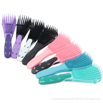 detangler Hair Brush men Plastic Handle Magic Eight Rows Octopus Spare Ribs Afro Comb Detangling Hair Brush